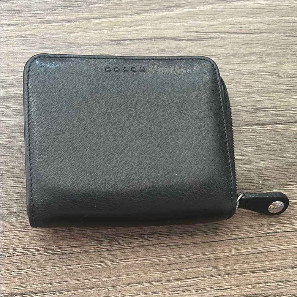 Coach, Vintage Black billfold Leather Wallet